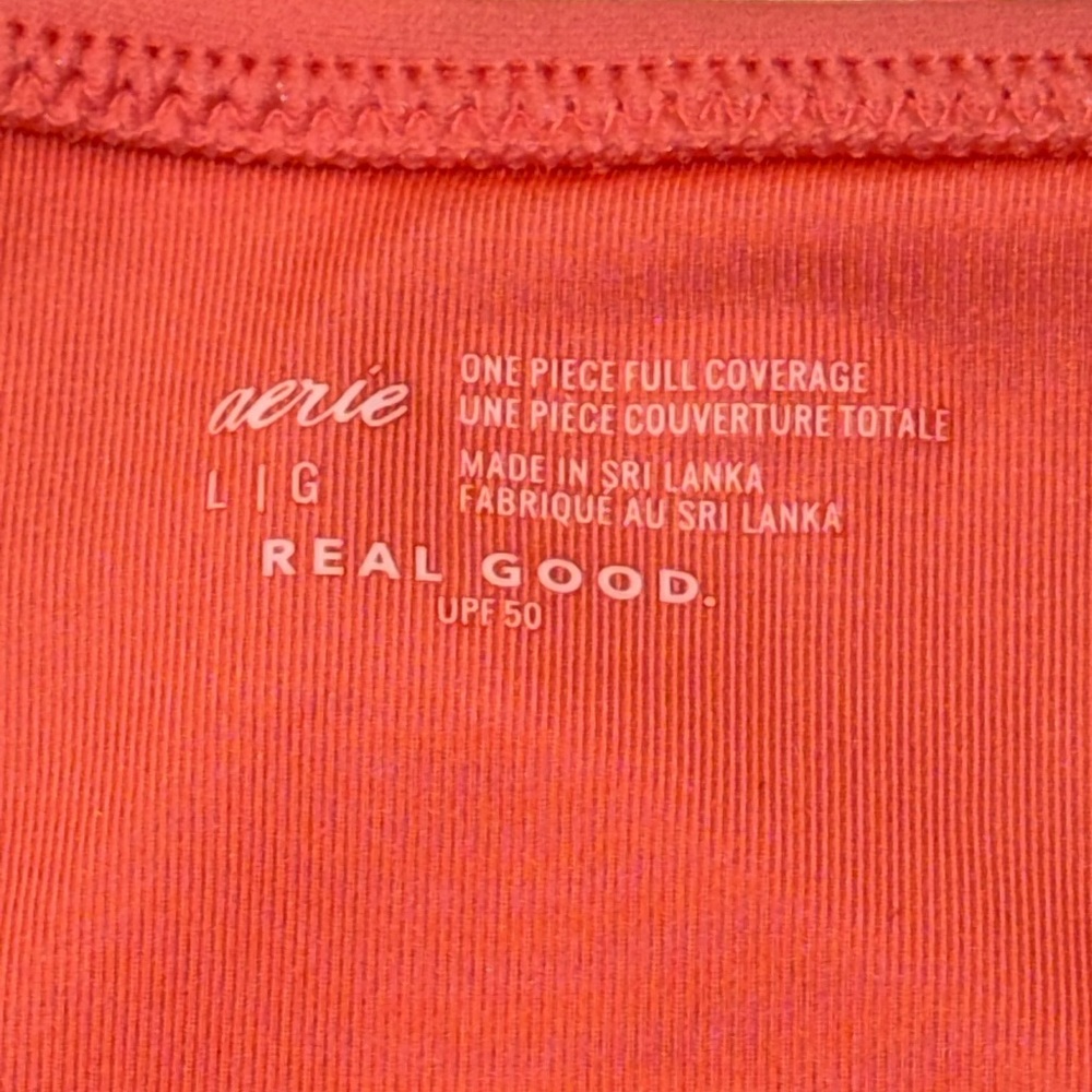 NWT Aerie Coral One-Piece Swimsuit with Cutout Design, Large - Picture 6 of 7